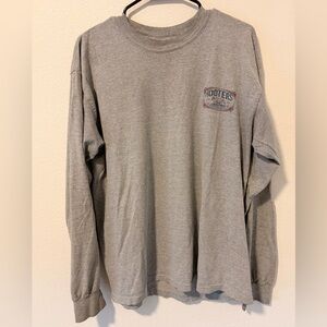 Retro Hooters Long Sleeve Graphic Tee Distressed Look Mens Size Large